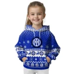 Inter Milan Reindeer Motif Blue Hoodie Best Selling