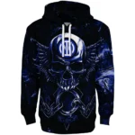 Inter Milan Skull Artwork Blue Black Hoodie Best Selling
