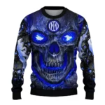 Inter Milan Skull Intensity Blue Black Sweater Best Selling