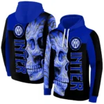 Inter Milan Skull Motif Blue Black Hoodie Best Selling