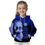 Inter Milan Skull Motif Blue Black Hoodie Best Selling