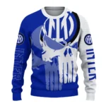 Inter Milan Skull Split Blue White Sweater Best Selling