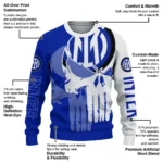 Inter Milan Skull Split Blue White Sweater Best Selling