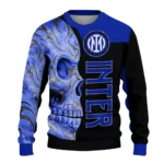 Inter Milan Skull Swirl Blue Black Sweater Best Selling