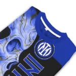 Inter Milan Skull Swirl Blue Black Sweater Best Selling