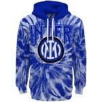 Inter Milan Tie Dye Pattern Blue Hoodie Best Selling