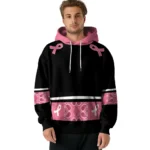 Juventus Awareness Ribbon Black Pink Hoodie Best Selling