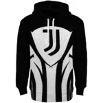 Juventus Concentric Lines Black Hoodie Best Selling