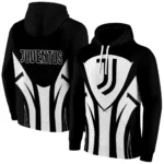 Juventus Concentric Lines Black Hoodie Best Selling