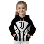 Juventus Concentric Lines Black Hoodie Best Selling