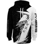 Juventus Dynamic Slash Black White Hoodie Best Selling