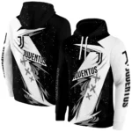 Juventus Dynamic Slash Black White Hoodie Best Selling