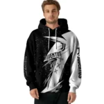Juventus Dynamic Slash Black White Hoodie Best Selling