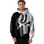 Juventus Graphic Punisher Black White Hoodie Best Selling