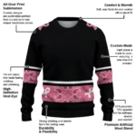 Juventus Pink Ribbon Black Pink Sweater Best Selling