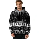Juventus Reindeer Motif Black Hoodie Best Selling