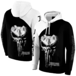 Juventus Skull Punisher Black Hoodie Best Selling