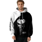 Juventus Skull Punisher Black Hoodie Best Selling
