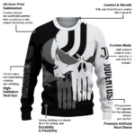 Juventus Skull Split Black White Sweater Best Selling