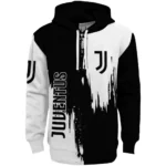 Juventus Splatter Effect Black Hoodie Best Selling