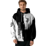 Juventus Splatter Effect Black Hoodie Best Selling