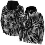 Juventus Tie Dye Pattern Black Hoodie Best Selling