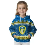 Leeds United Christmas Trees Blue Hoodie Best Selling