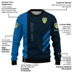 Leeds United Circles Mesh Blue Black Sweater Best Selling