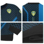 Leeds United Circles Mesh Blue Black Sweater Best Selling