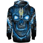 Leeds United Demonic Skull Blue Black Hoodie Best Selling