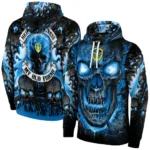 Leeds United Demonic Skull Blue Black Hoodie Best Selling
