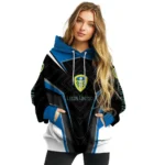Leeds United Futuristic Pattern Blue Black Hoodie Best Selling