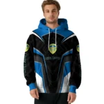 Leeds United Futuristic Pattern Blue Black Hoodie Best Selling