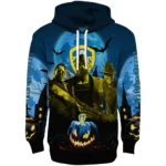 Leeds United Halloween Vibes Blue Black Hoodie Best Selling