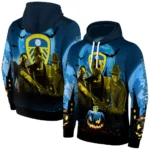 Leeds United Halloween Vibes Blue Black Hoodie Best Selling