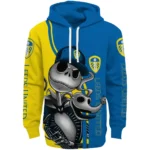 Leeds United Jack Skellington Blue Hoodie Best Selling