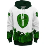 Leeds United Lucky Motif White Green Hoodie Best Selling
