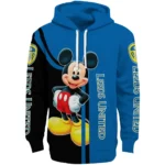 Leeds United Mickey Mouse Blue Black Hoodie Best Selling