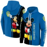 Leeds United Mickey Mouse Blue Black Hoodie Best Selling