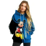 Leeds United Mickey Mouse Blue Black Hoodie Best Selling