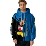 Leeds United Mickey Mouse Blue Black Hoodie Best Selling
