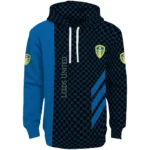 Leeds United Monogram Pattern Blue Hoodie Best Selling