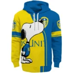Leeds United Playful Snoopy Blue Hoodie Best Selling