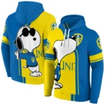 Leeds United Playful Snoopy Blue Hoodie Best Selling