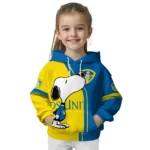 Leeds United Playful Snoopy Blue Hoodie Best Selling