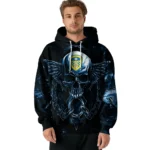 Leeds United Skull Artwork Blue Black Hoodie Best Selling