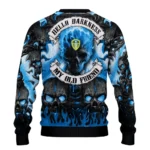 Leeds United Skull Intensity Blue Black Sweater Best Selling