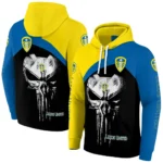 Leeds United Skull Punisher Black Hoodie Best Selling