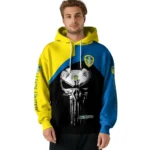 Leeds United Skull Punisher Black Hoodie Best Selling