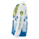 Leeds United Skull Split Blue White Sweater Best Selling